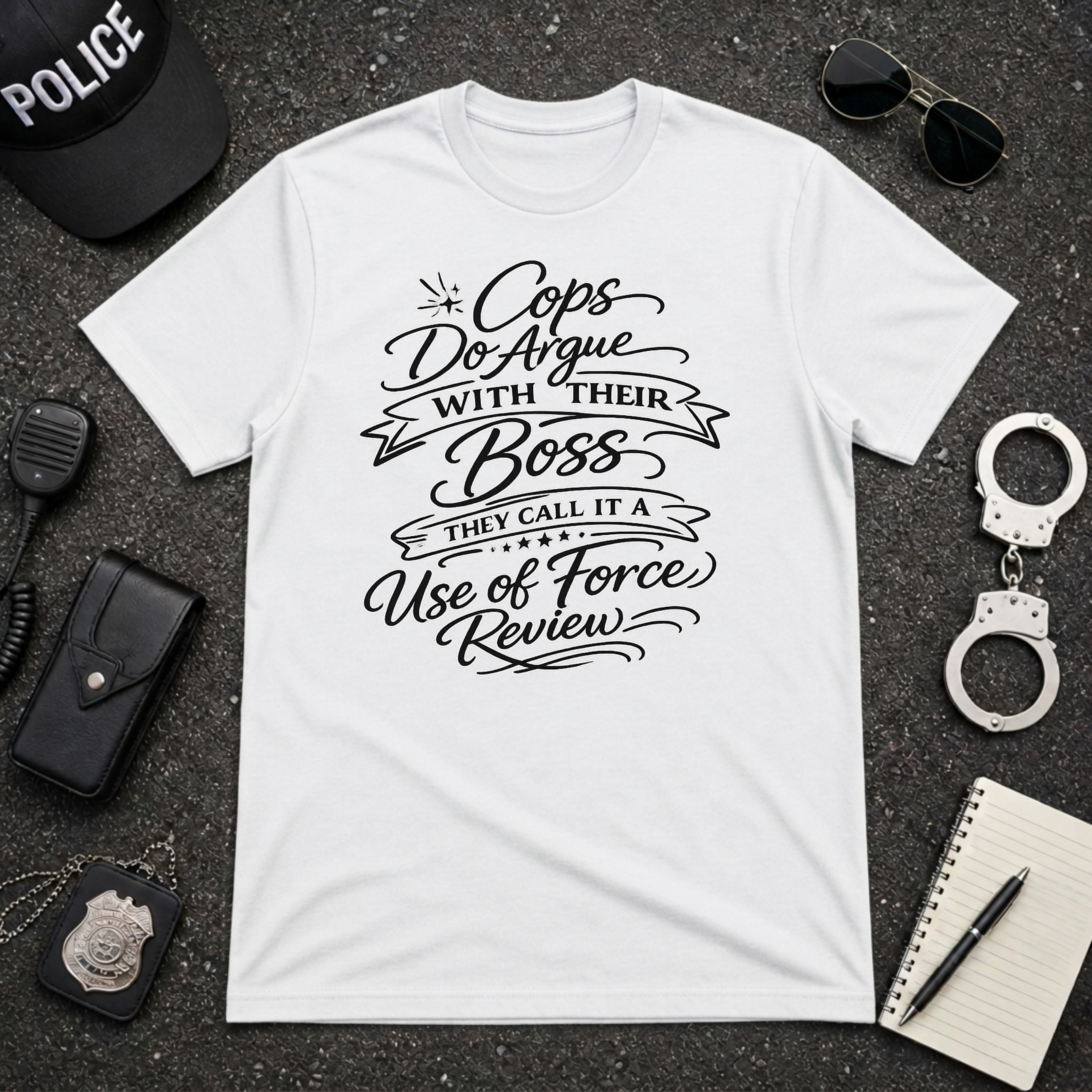 Cops Do Argue With Their Boss | Funny Police Shirt