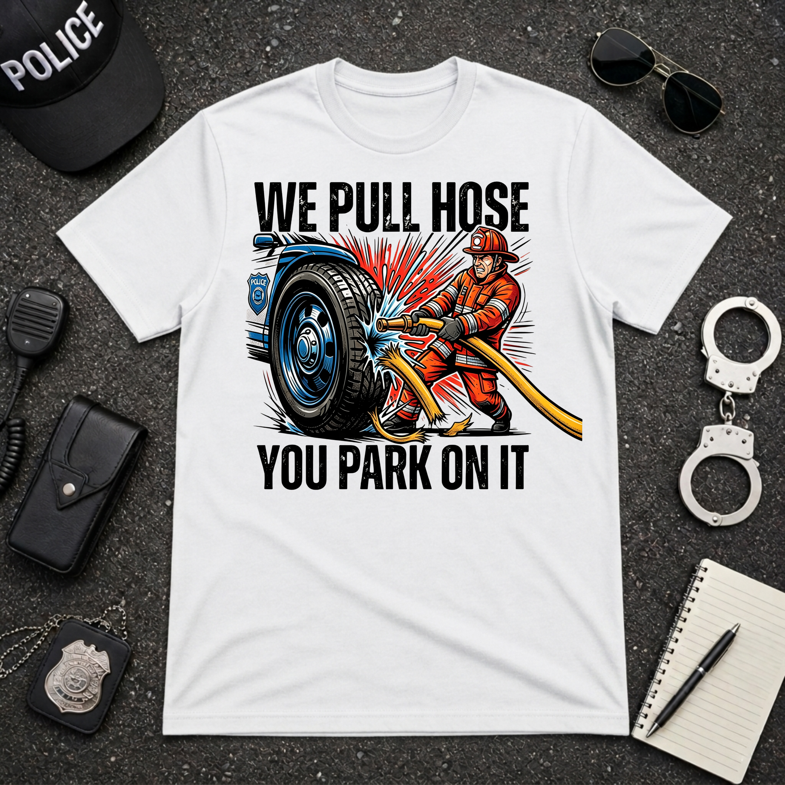 We Pull Hose You Park On It T-Shirt
