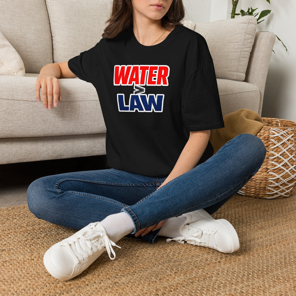 Water Over Law | Funny Firefighter vs Police Shirt