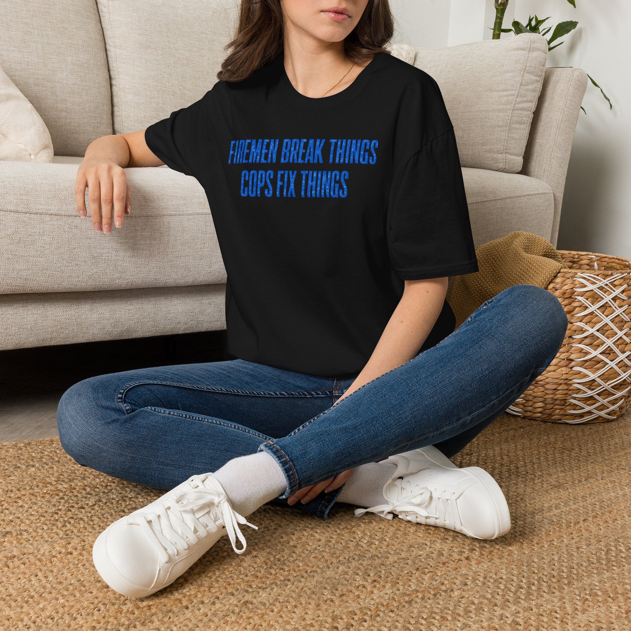 Firemen Break Things Cops Fix Things | Police vs Firefighter Rivalry Shirt