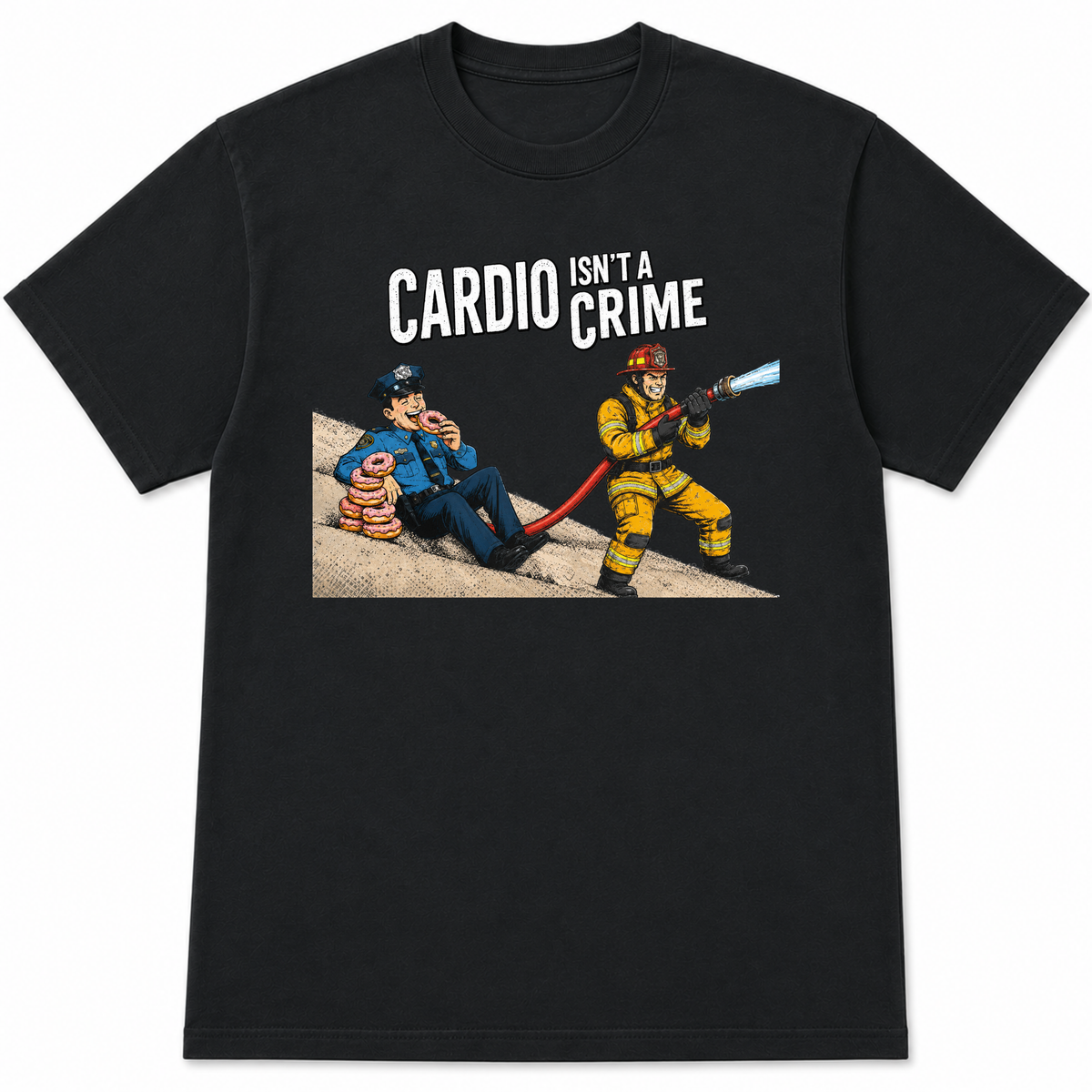 Cardio Isn't a Crime Funny Police Officer T-Shirt