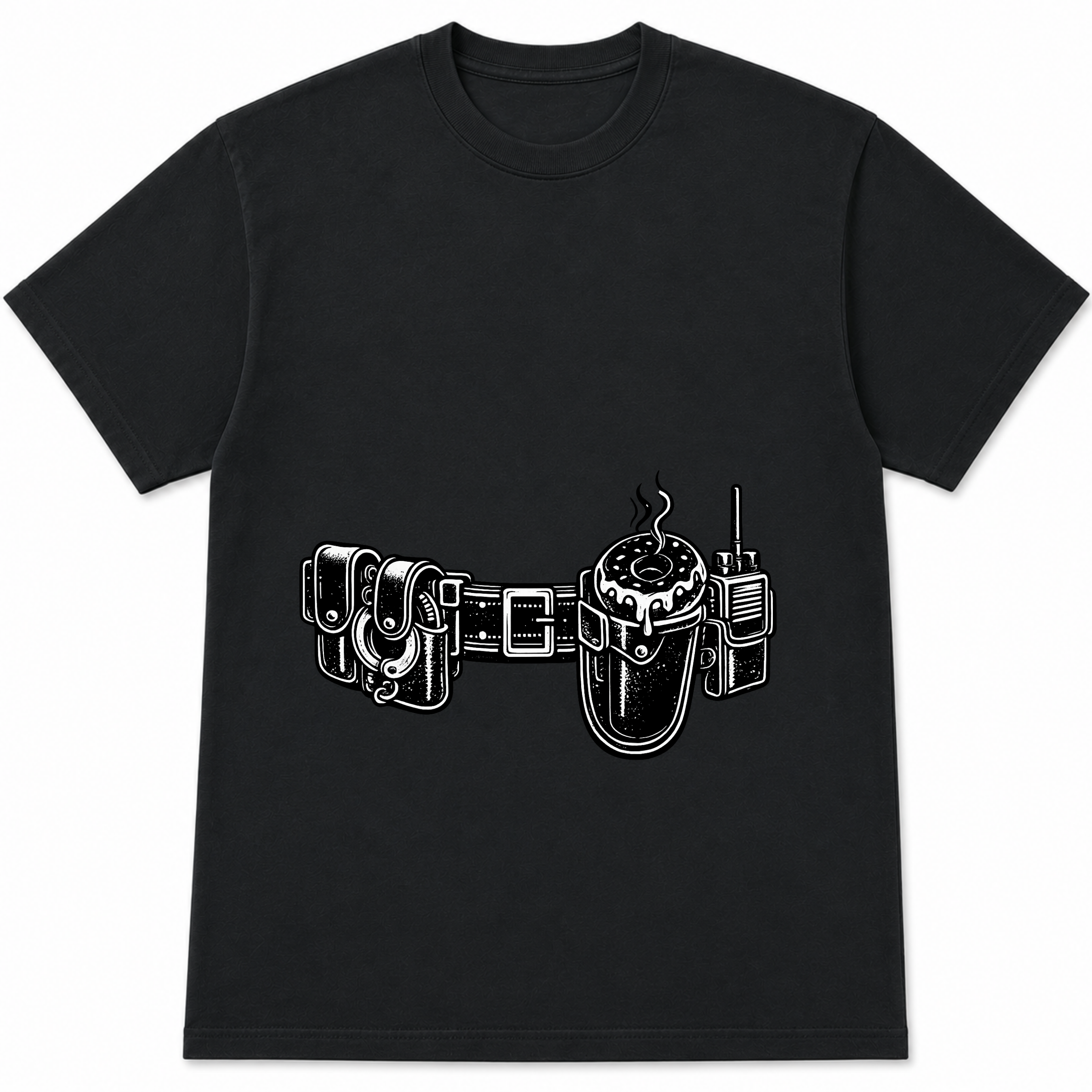 Donut Belt Funny Police Officer T-Shirt