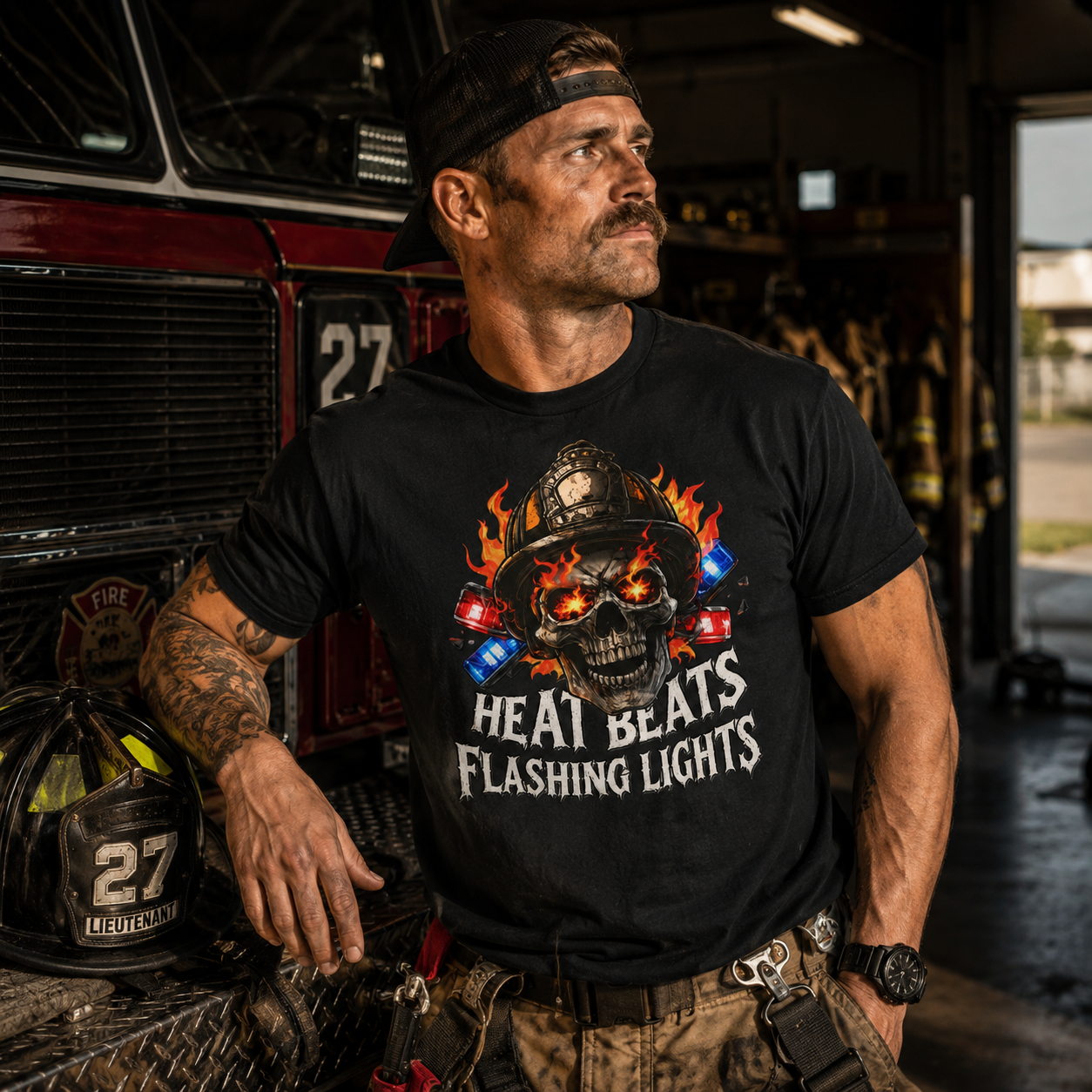 Heat Beats Flashing Lights Tee