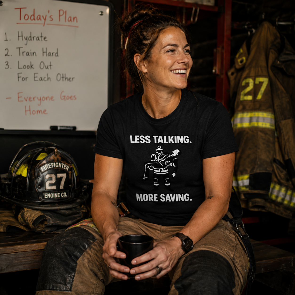Less Talking More Saving Tee