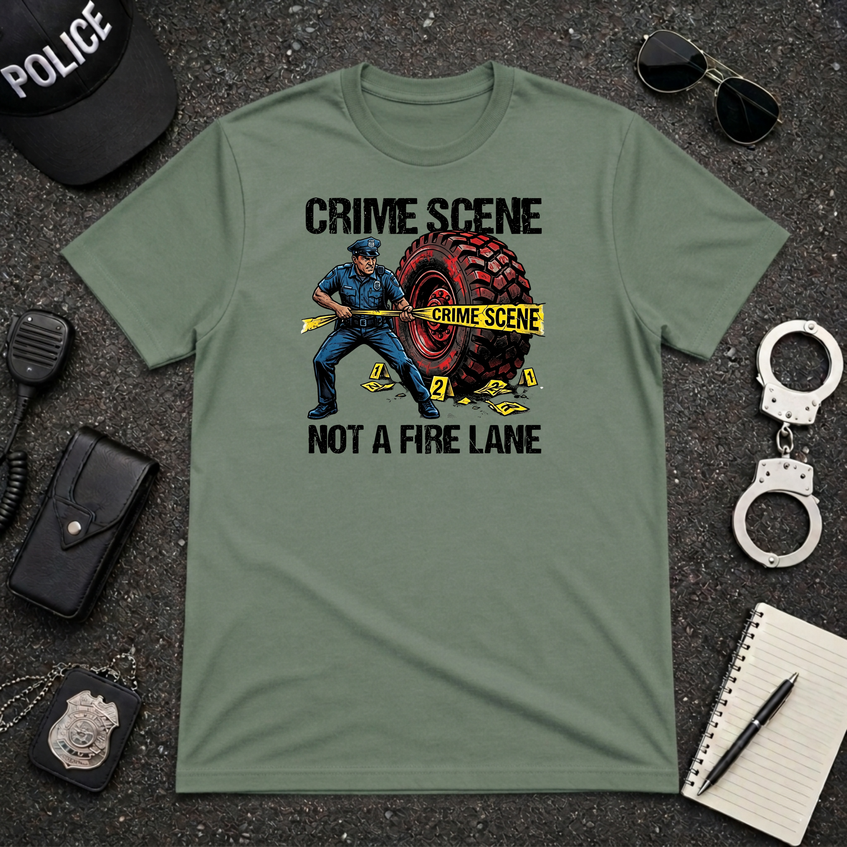 Crime Scene Not A Fire Lane T-Shirt