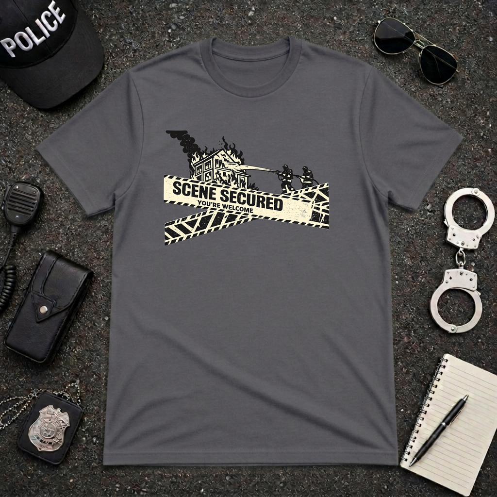 Scene Secured You're Welcome | Funny Police Officer Shirt