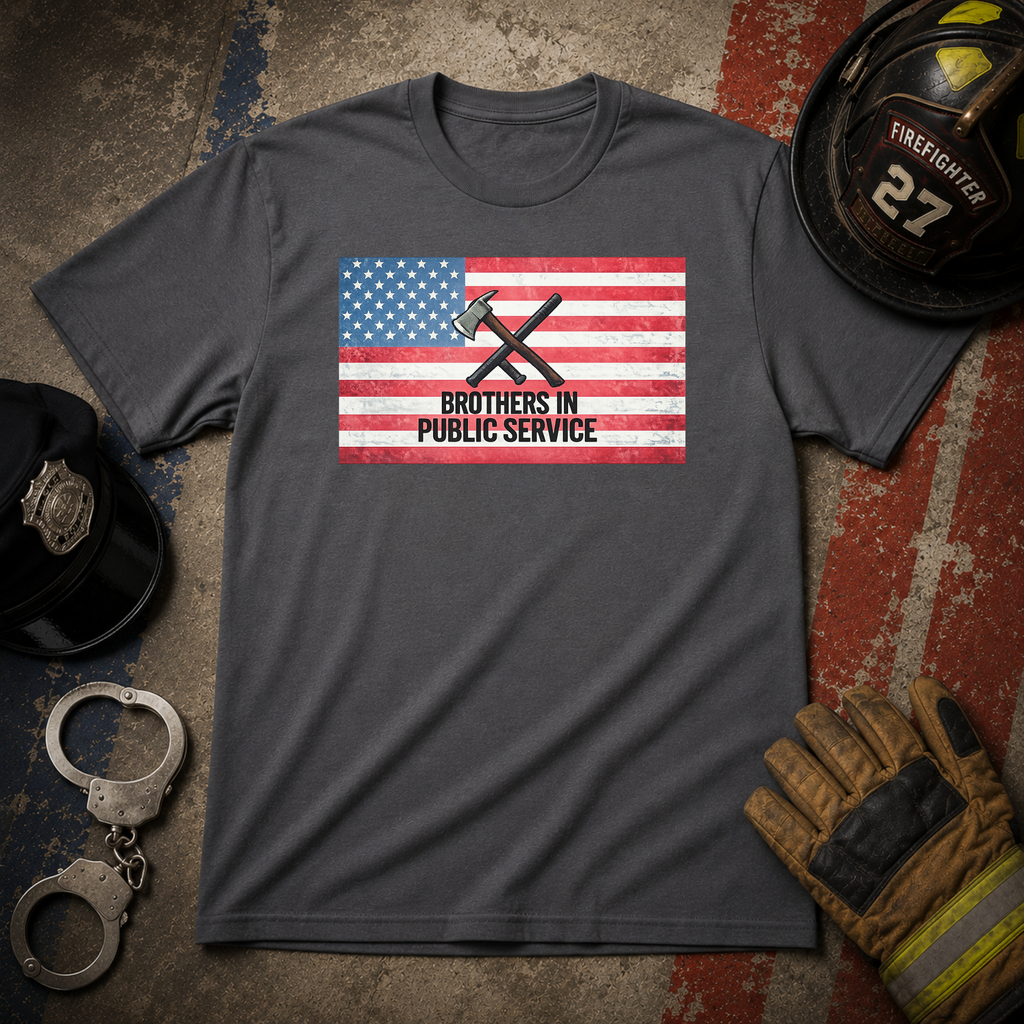 Brothers In Public Service | Firefighter Police First Responder Shirt