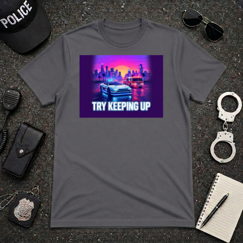 Try Keeping Up | Police Officer Humor Shirt