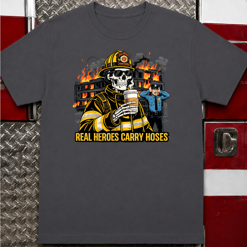 Real Heroes Carry Hoses | Firefighter Pride Shirt