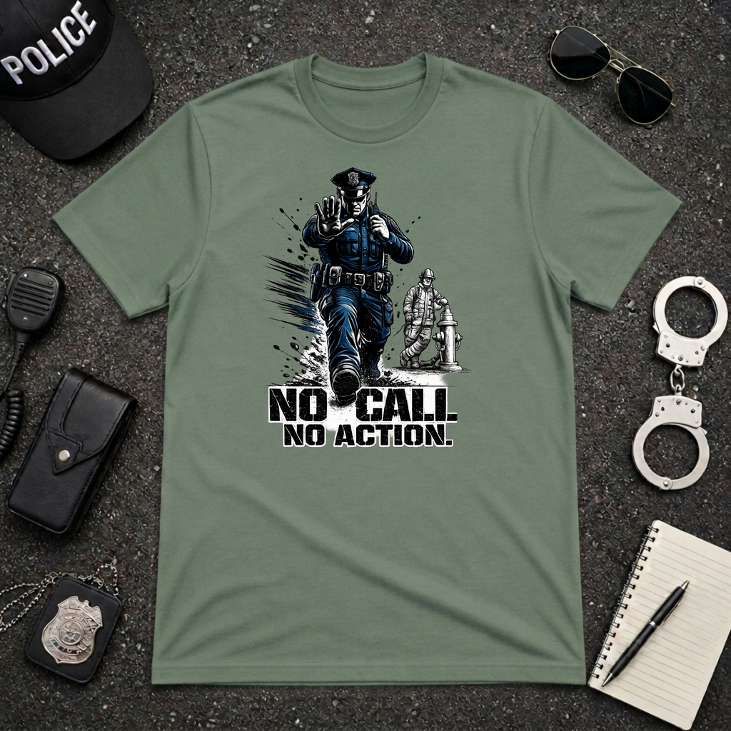 No Call No Action | Police Officer Humor Shirt