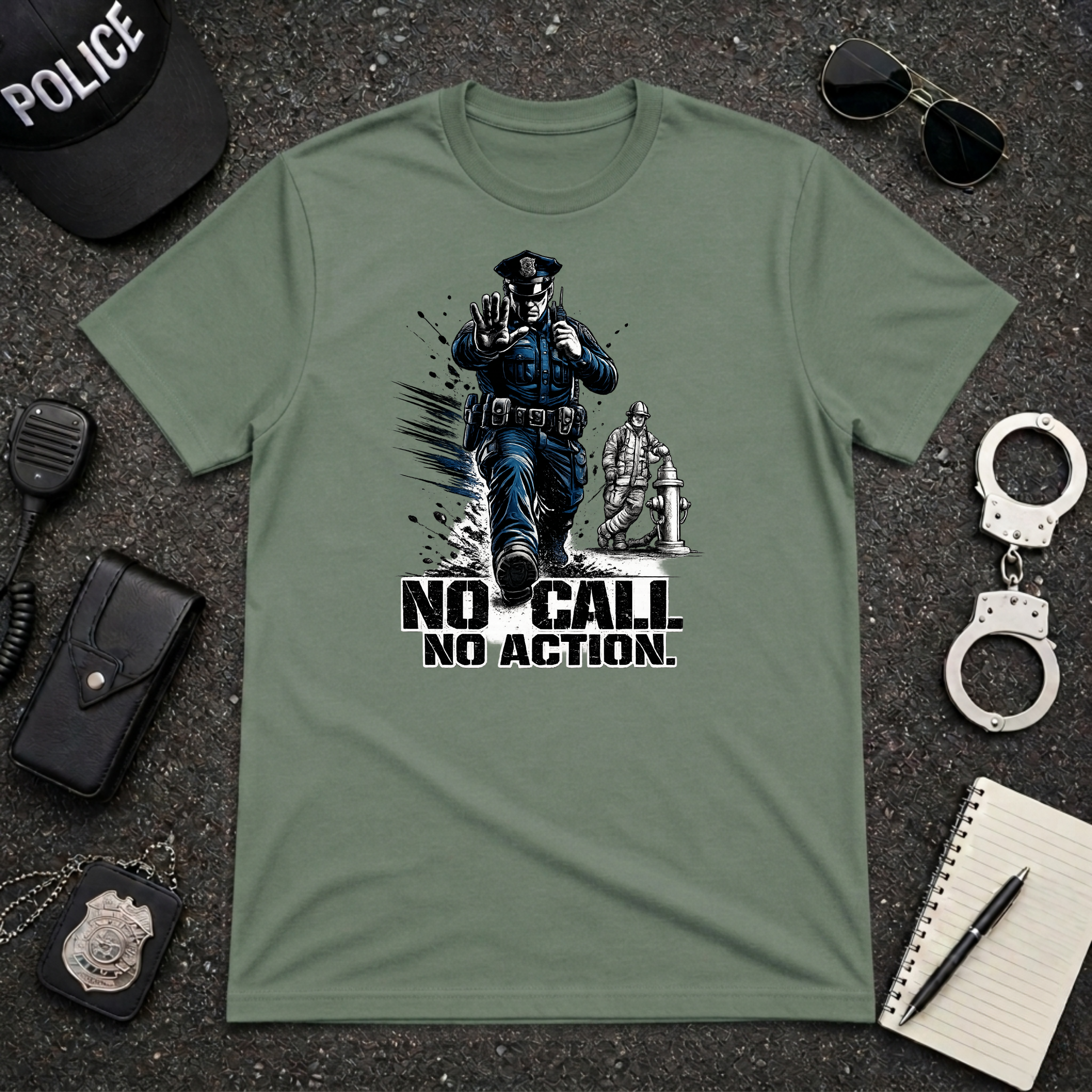 No Call No Action | Police Officer Humor Shirt