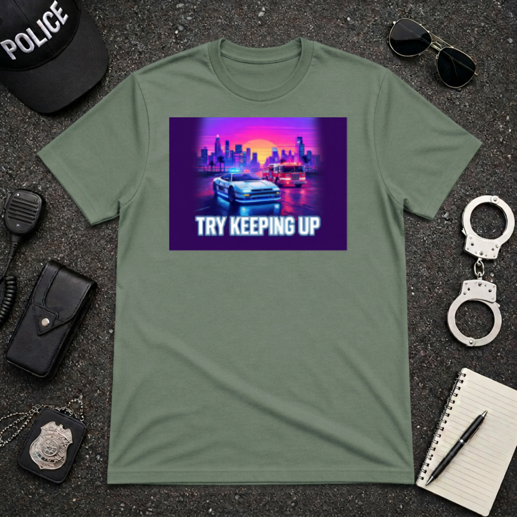 Try Keeping Up | Police Officer Humor Shirt