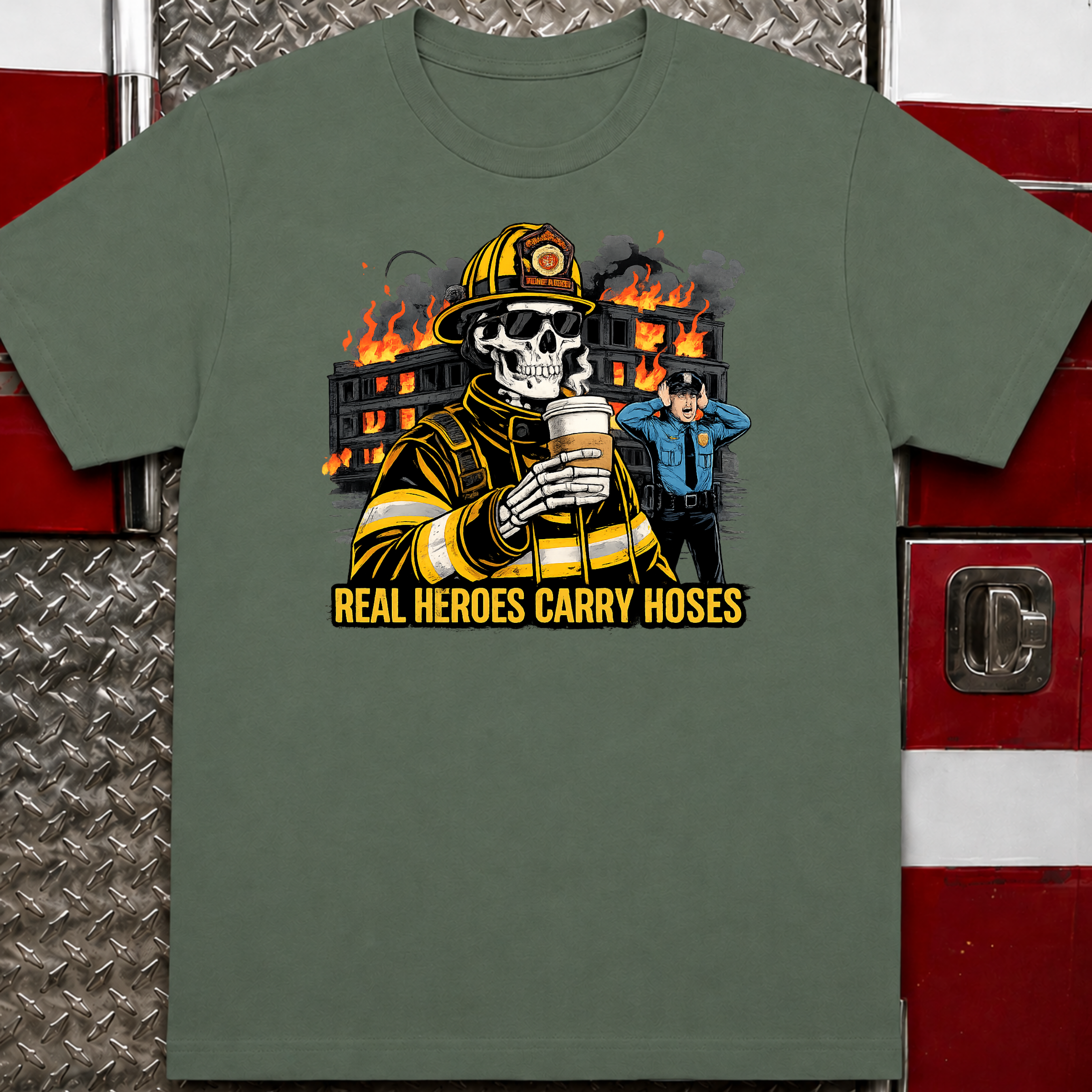 Real Heroes Carry Hoses | Firefighter Pride Shirt