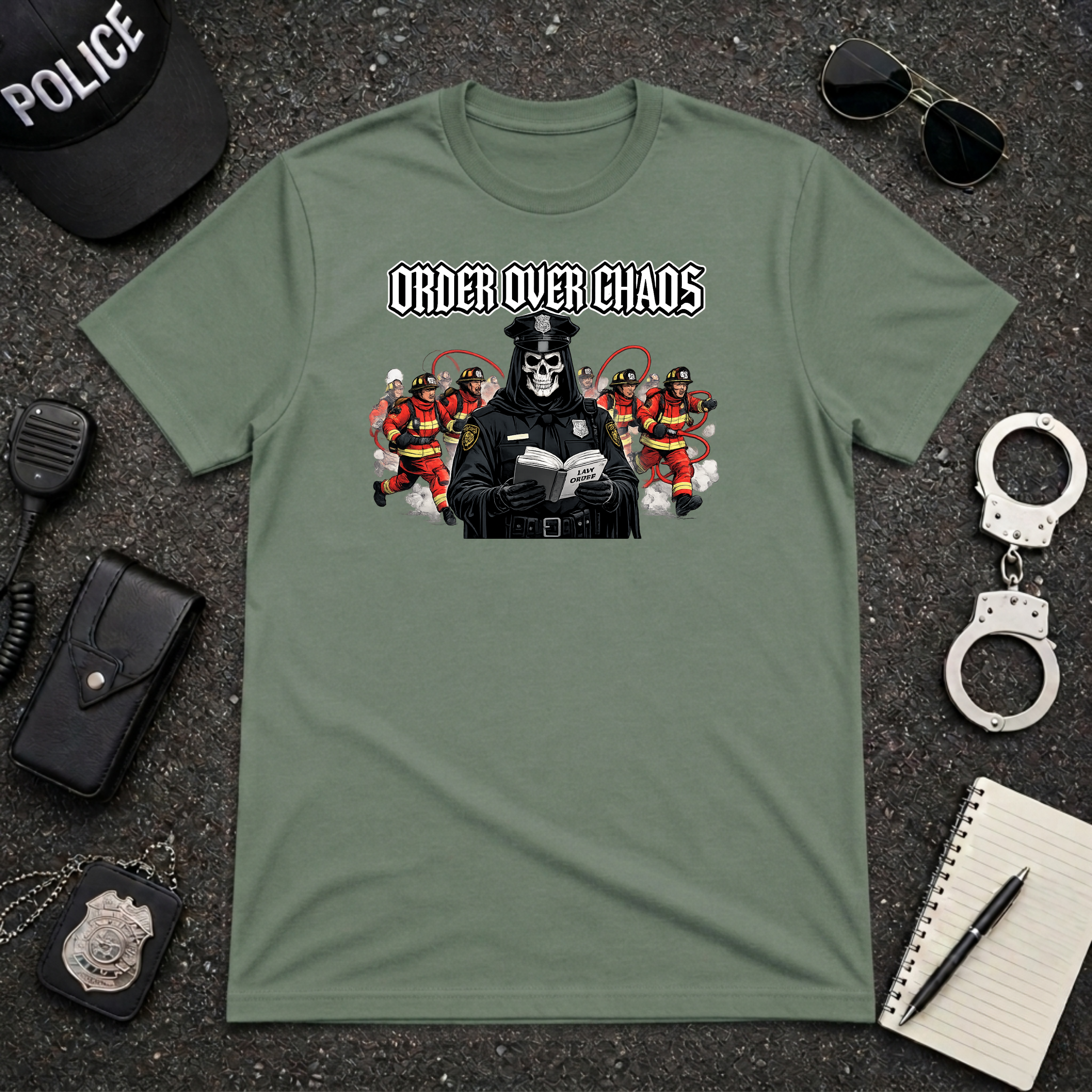Order Over Chaos | Thin Blue Line Police Pride Shirt