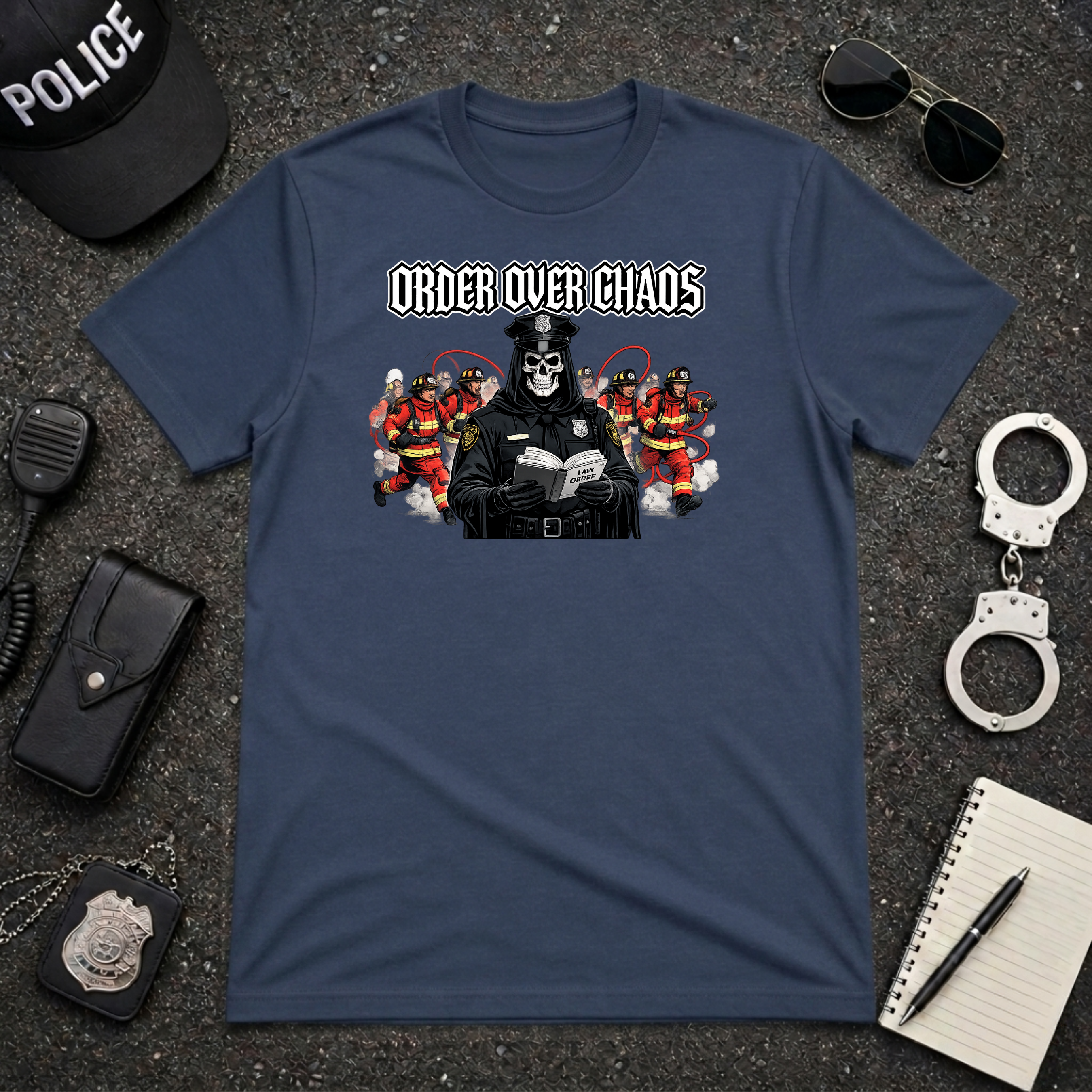 Order Over Chaos | Thin Blue Line Police Pride Shirt
