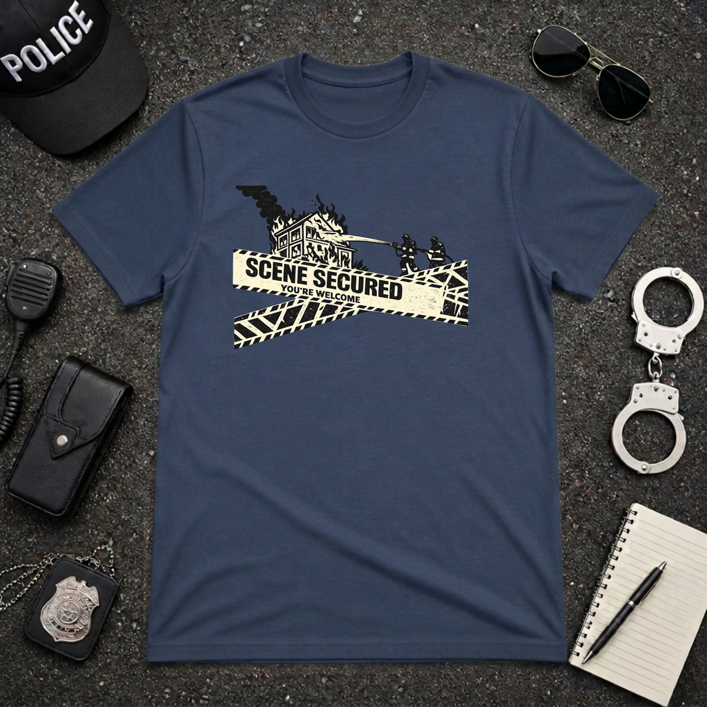 Scene Secured You're Welcome | Funny Police Officer Shirt