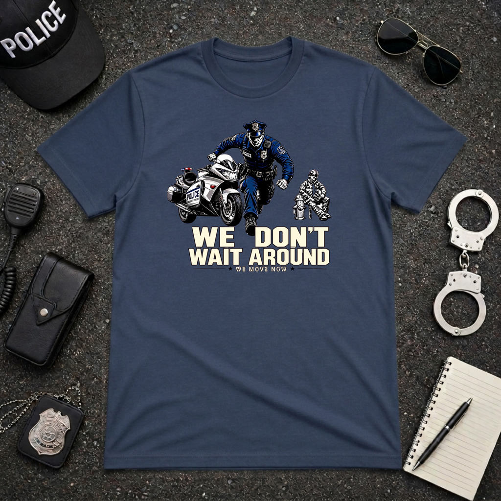 We Don't Wait Around We Move Now | Police Officer Pride Shirt