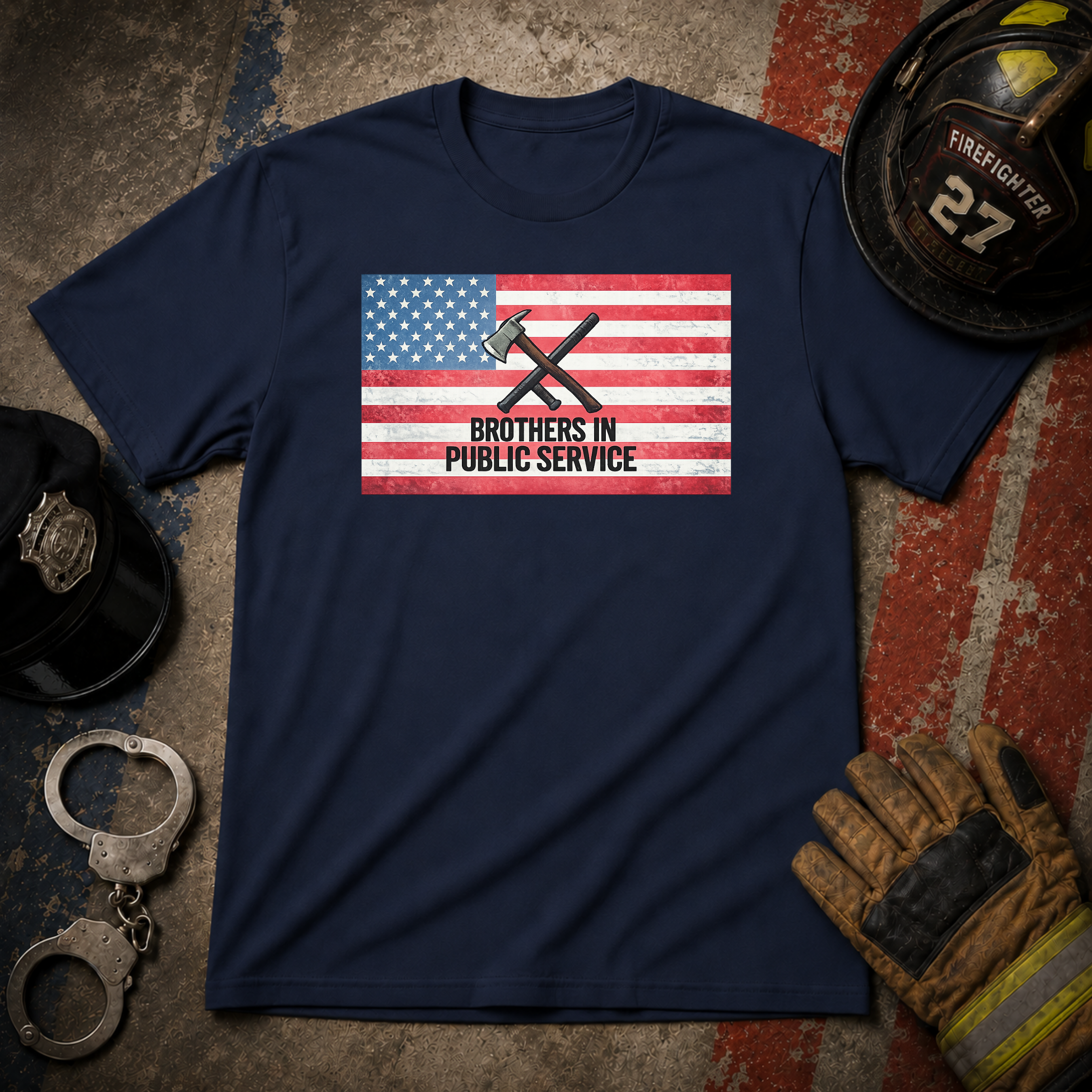 Brothers In Public Service | Firefighter Police First Responder Shirt