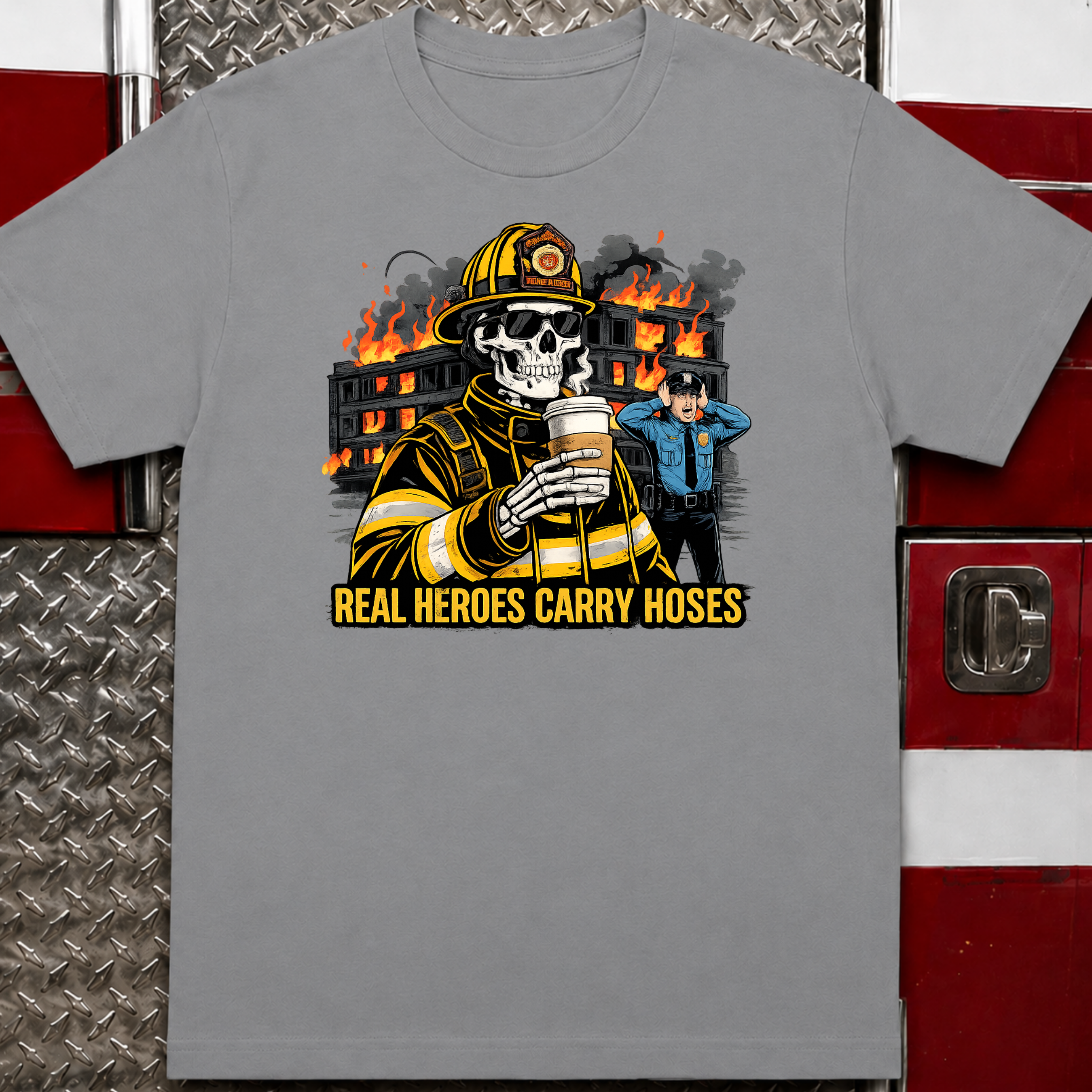 Real Heroes Carry Hoses | Firefighter Pride Shirt
