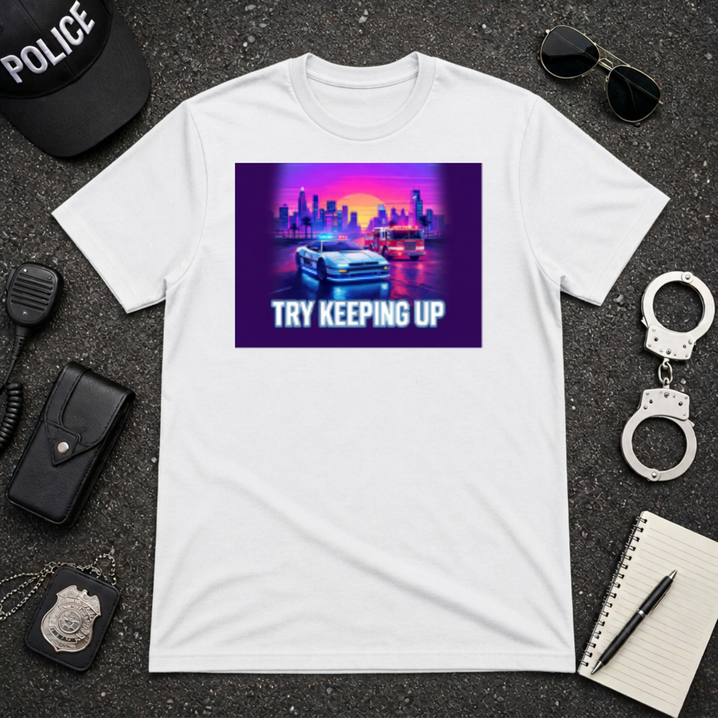 Try Keeping Up | Police Officer Humor Shirt