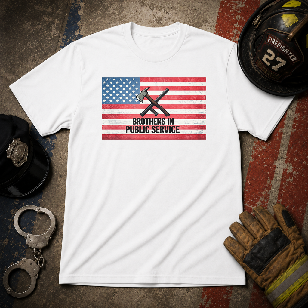 Brothers In Public Service | Firefighter Police First Responder Shirt