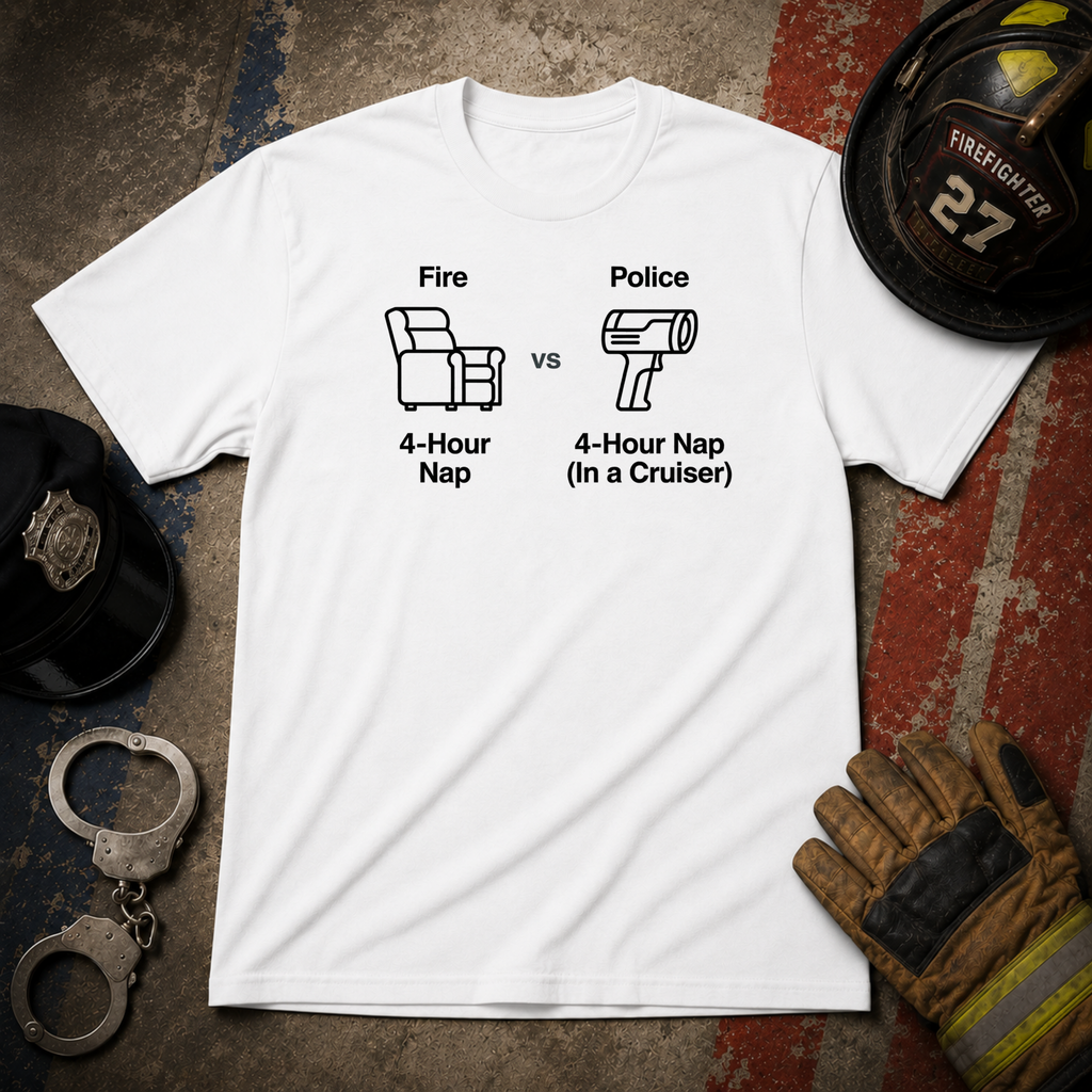 4-Hour Nap | Firefighter Police First Responder Shirt