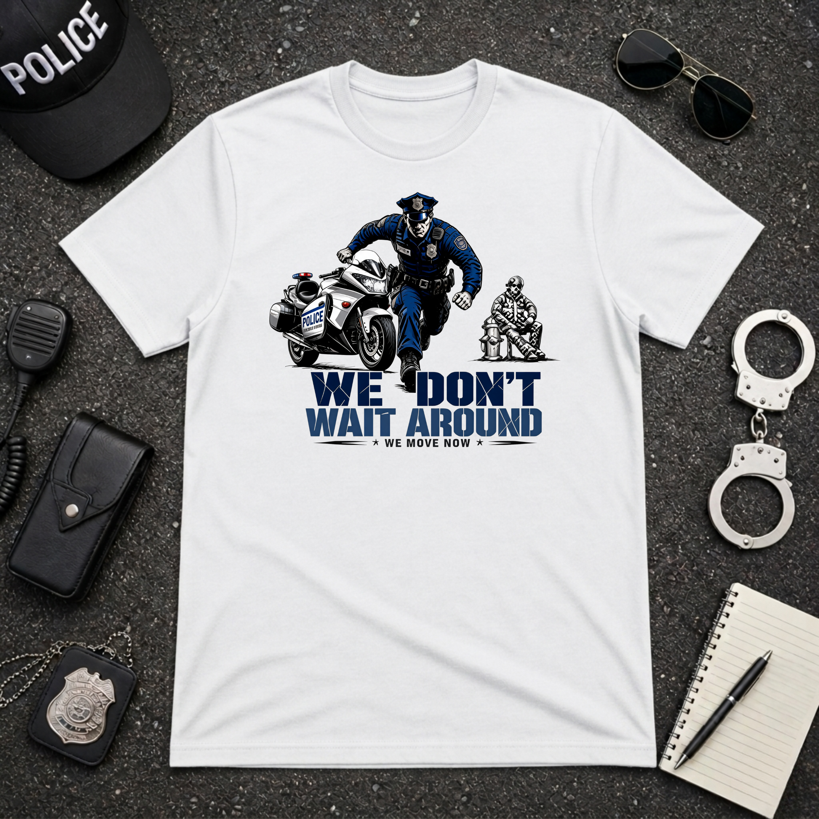 We Don't Wait Around We Move Now | Police Officer Pride Shirt