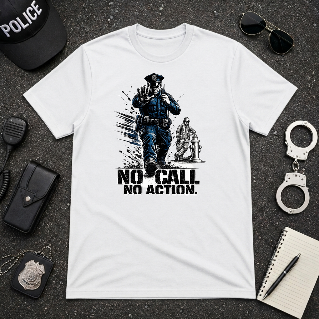 No Call No Action | Police Officer Humor Shirt