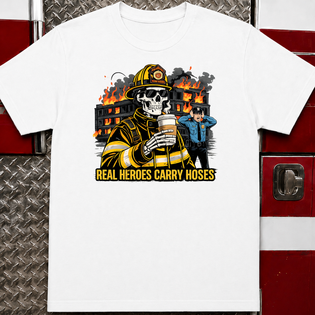 Real Heroes Carry Hoses | Firefighter Pride Shirt