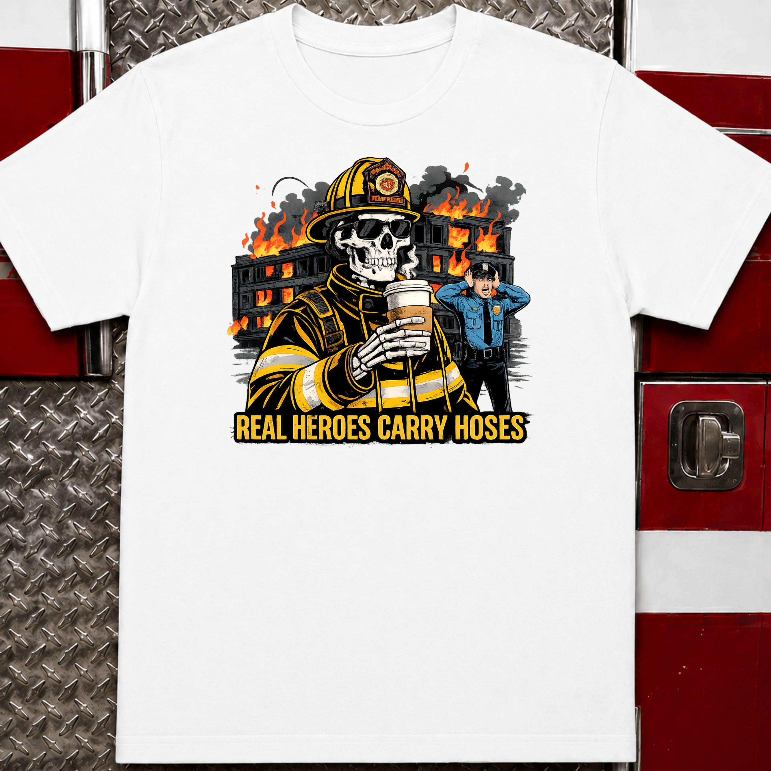 Real Heroes Carry Hoses | Firefighter Pride Shirt