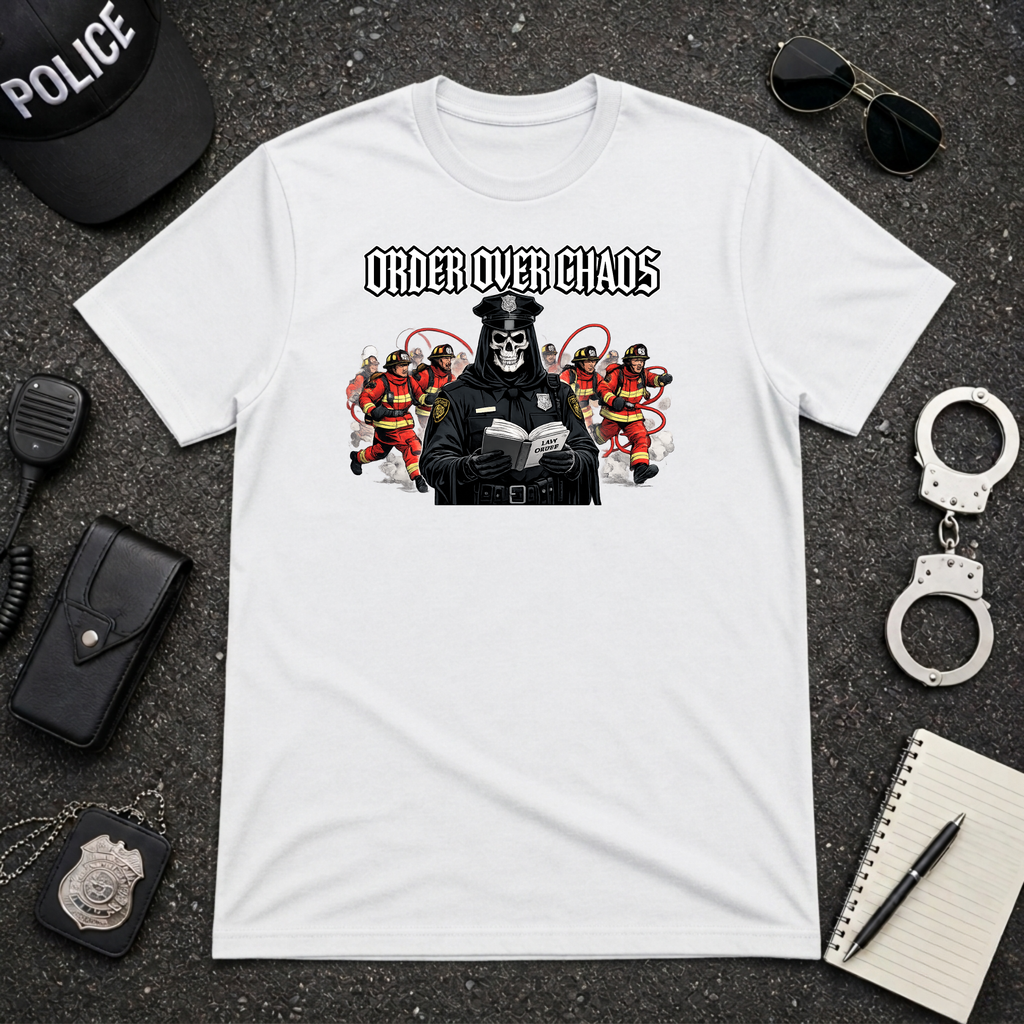 Order Over Chaos | Thin Blue Line Police Pride Shirt