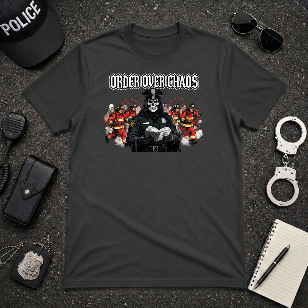 Order Over Chaos | Thin Blue Line Police Pride Shirt