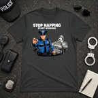Stop Napping Start Working | Funny Cop vs Firefighter Shirt
