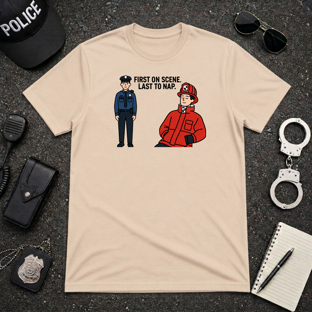 First On Scene Last To Nap T-Shirt