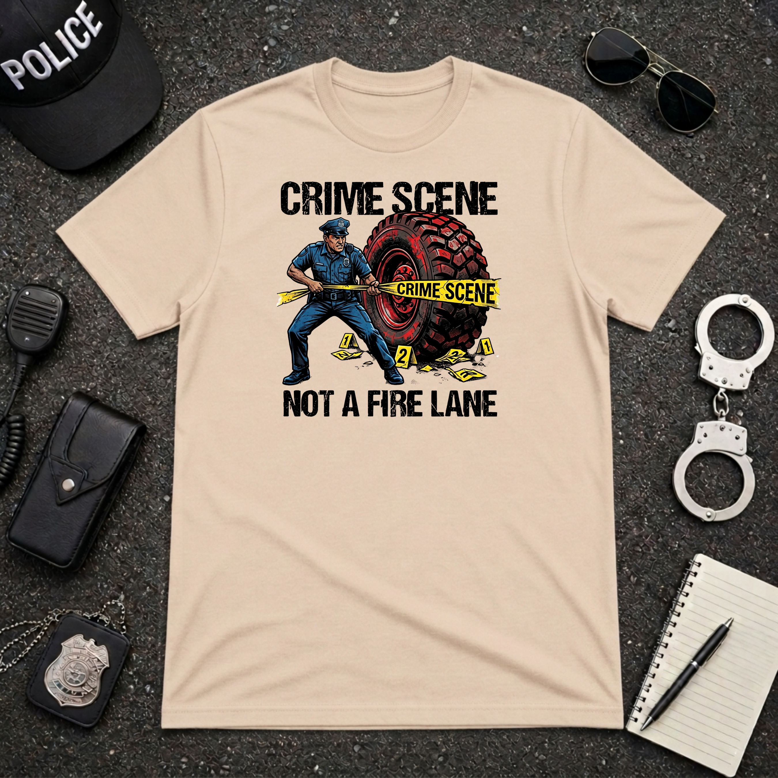 Crime Scene Not A Fire Lane T-Shirt