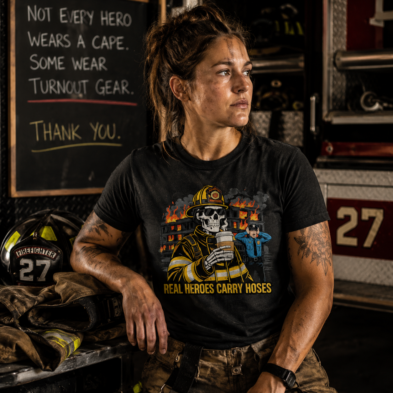 Real Heroes Carry Hoses Tee