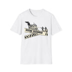 White t-shirt with graphic design and Scene Secured You're Welcome text on a white background