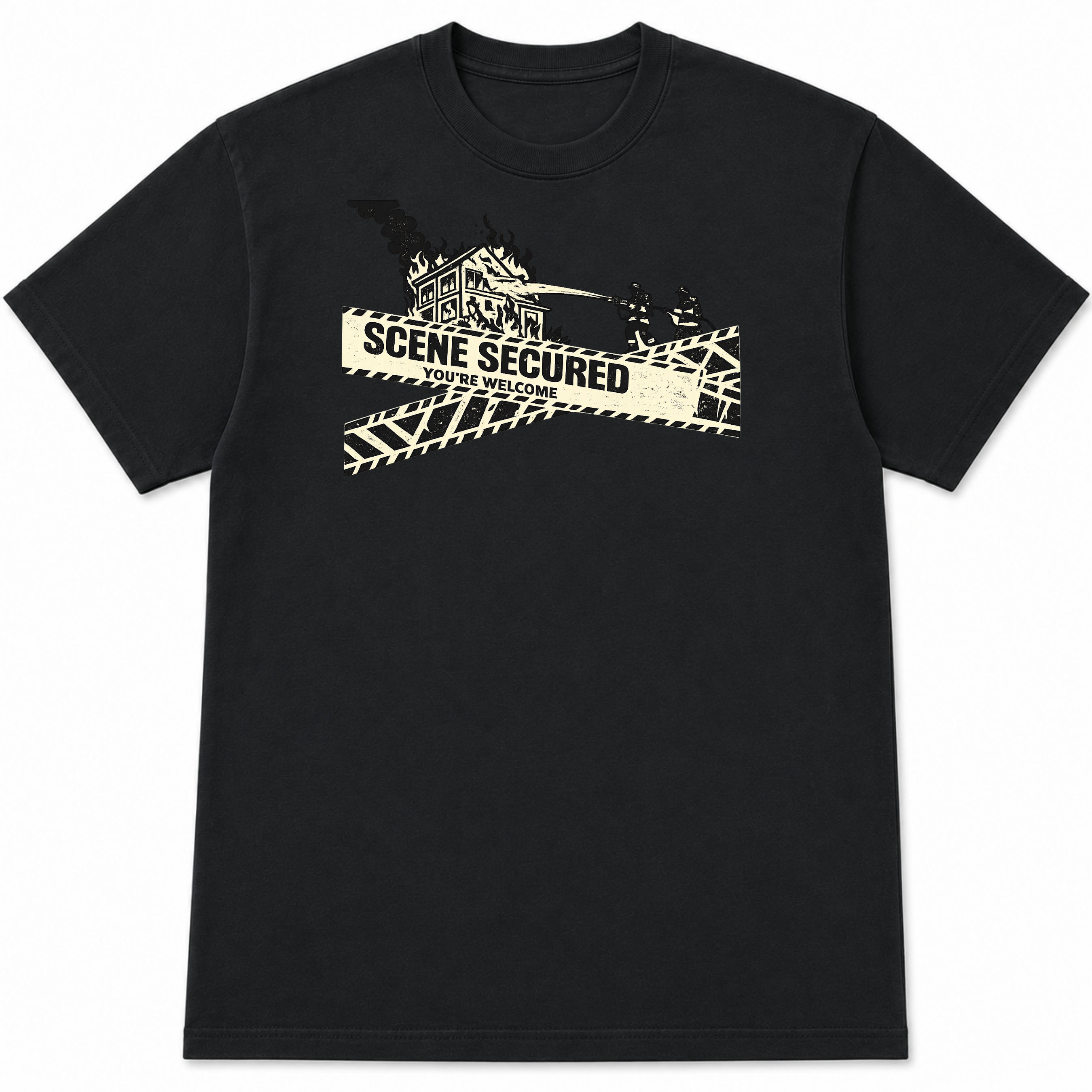Scene Secured You're Welcome Funny Police Officer T-Shirt