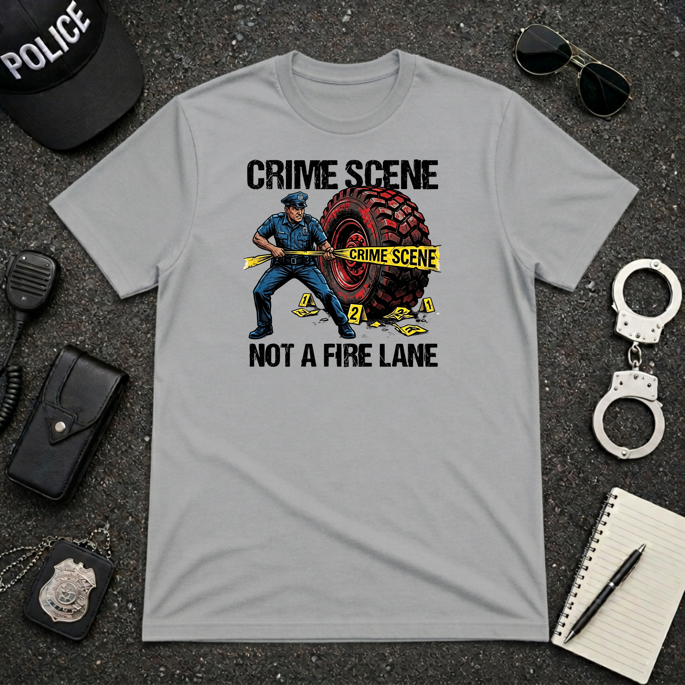 Crime Scene Not A Fire Lane T-Shirt