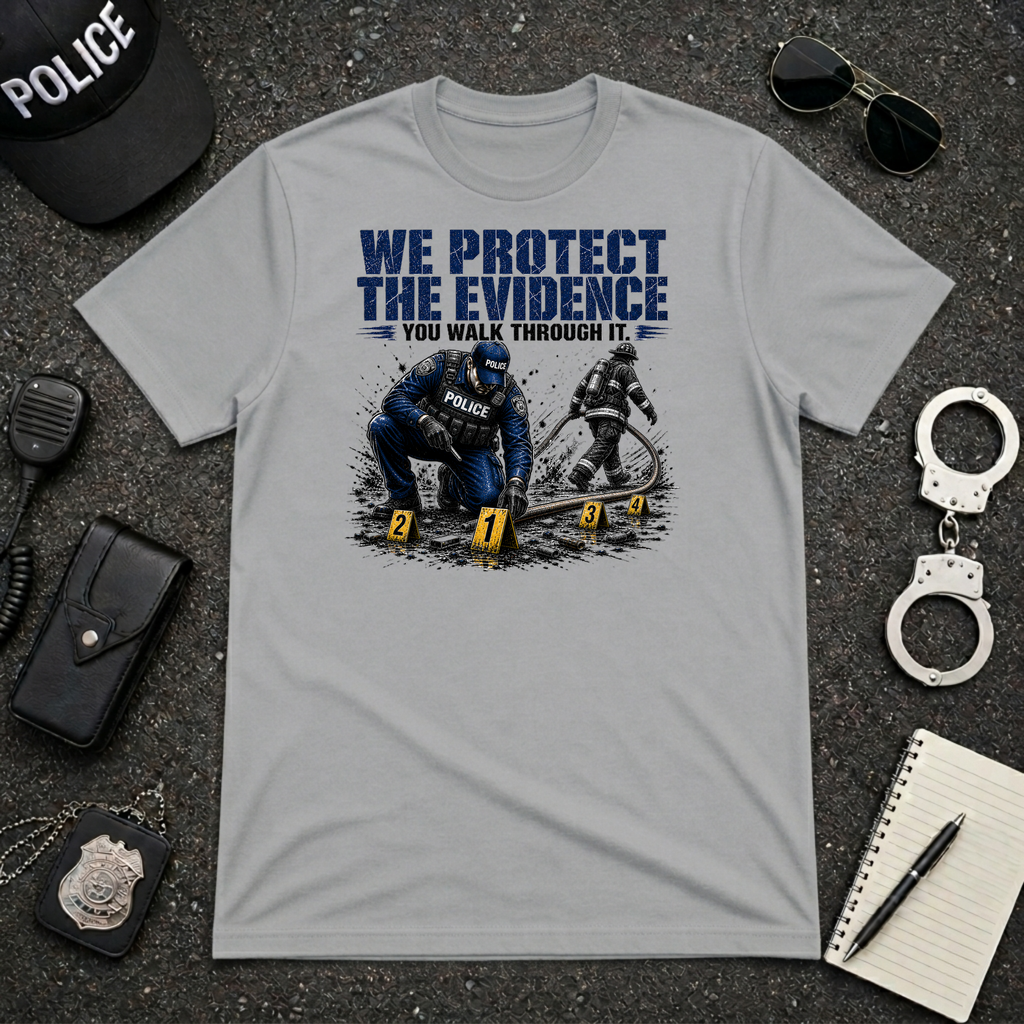 We Protect The Evidence You Walk Through It T-Shirt