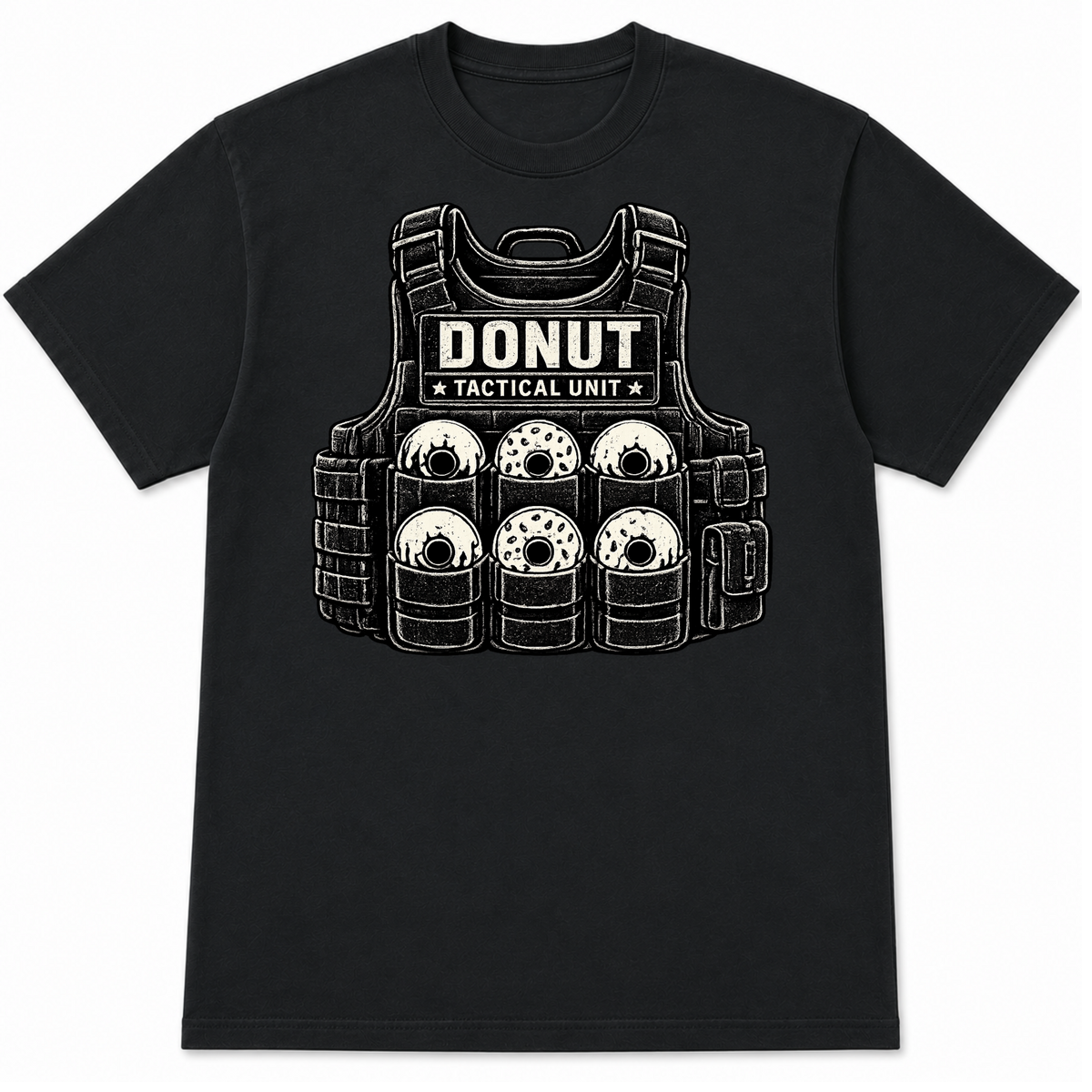 Donut Tactical Unit Funny Police Officer T-Shirt