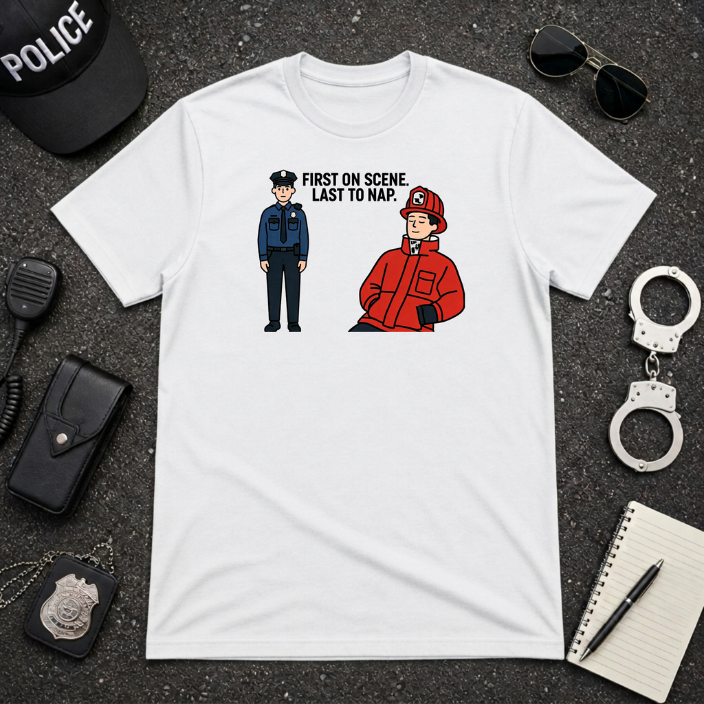 First On Scene Last To Nap T-Shirt