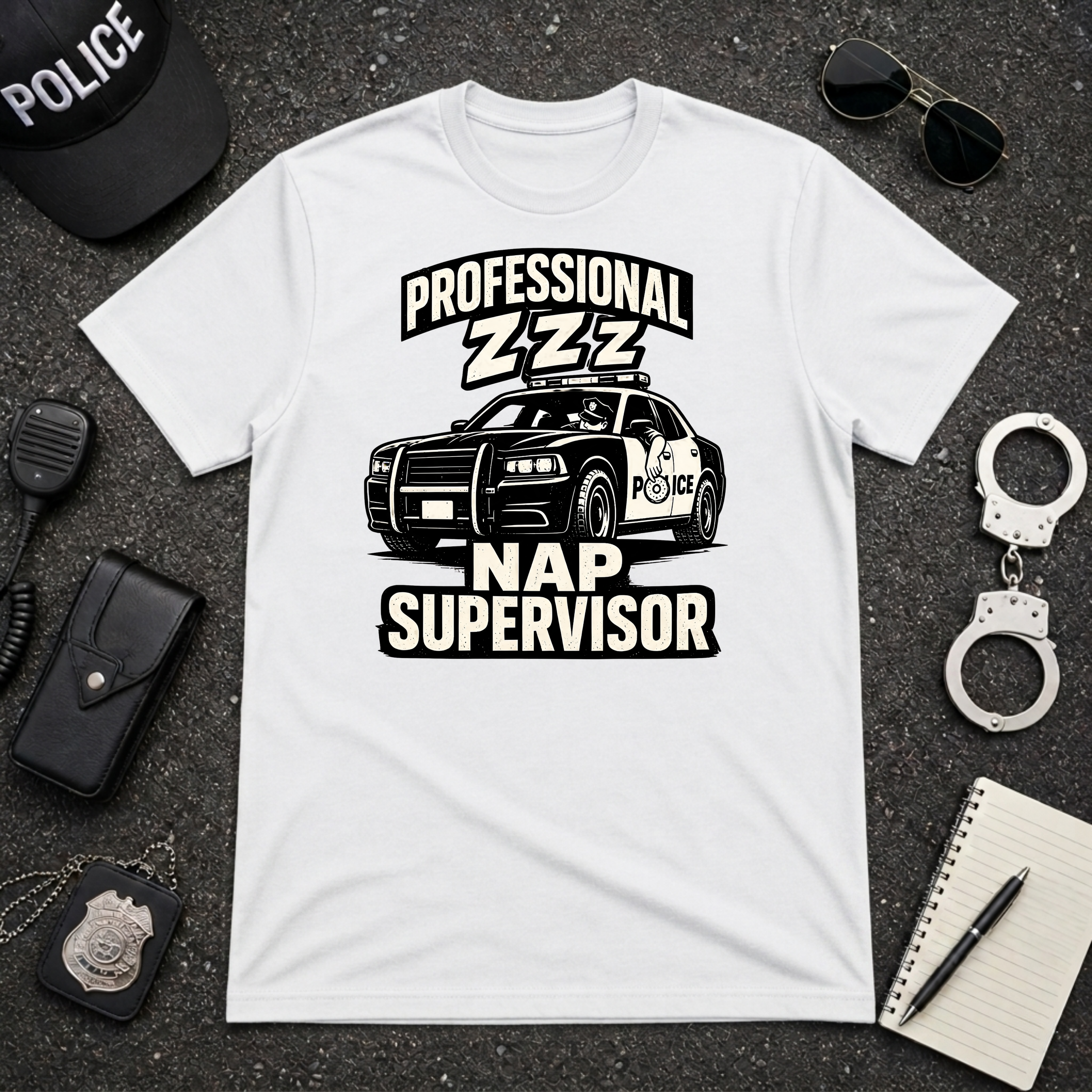 Professional Nap Supervisor | Funny Police Shirt