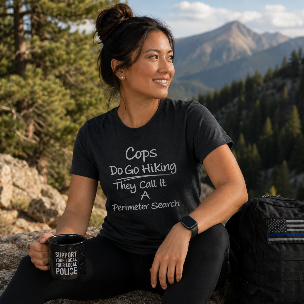Cops Do Go Hiking | Funny Police Shirt